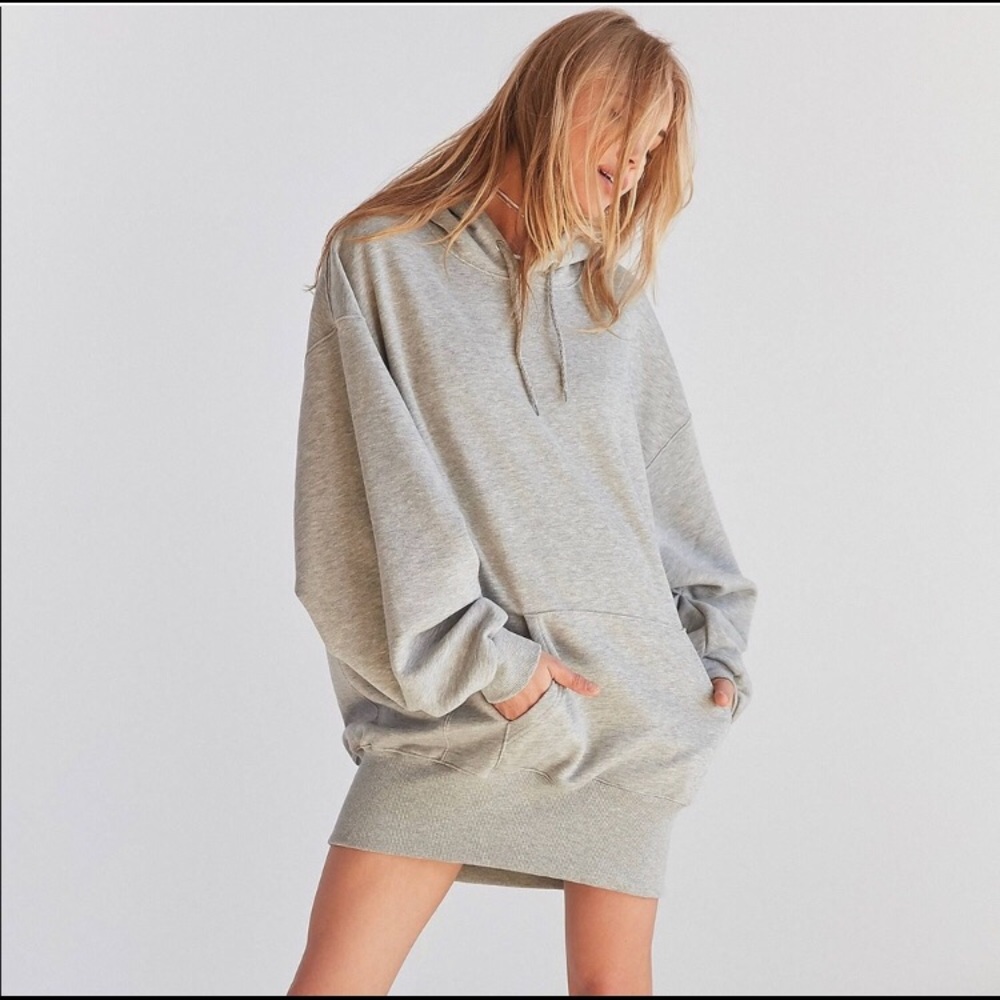 Silence & noise oversized grey hoodie xs-s